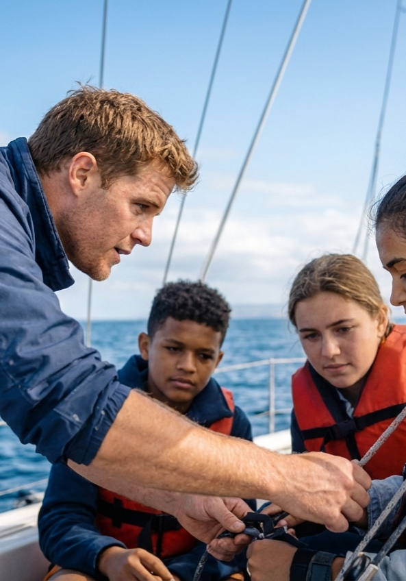 Sailing on a sunny day